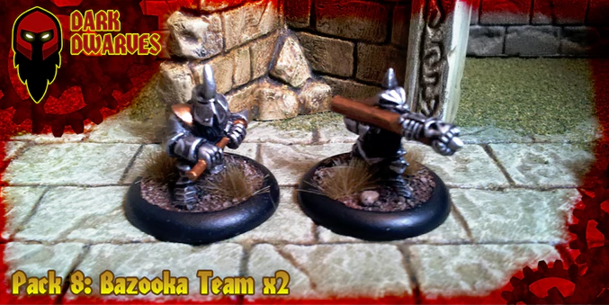 Dark Dwarves Pack 8 Bazooka Team (2 teams)