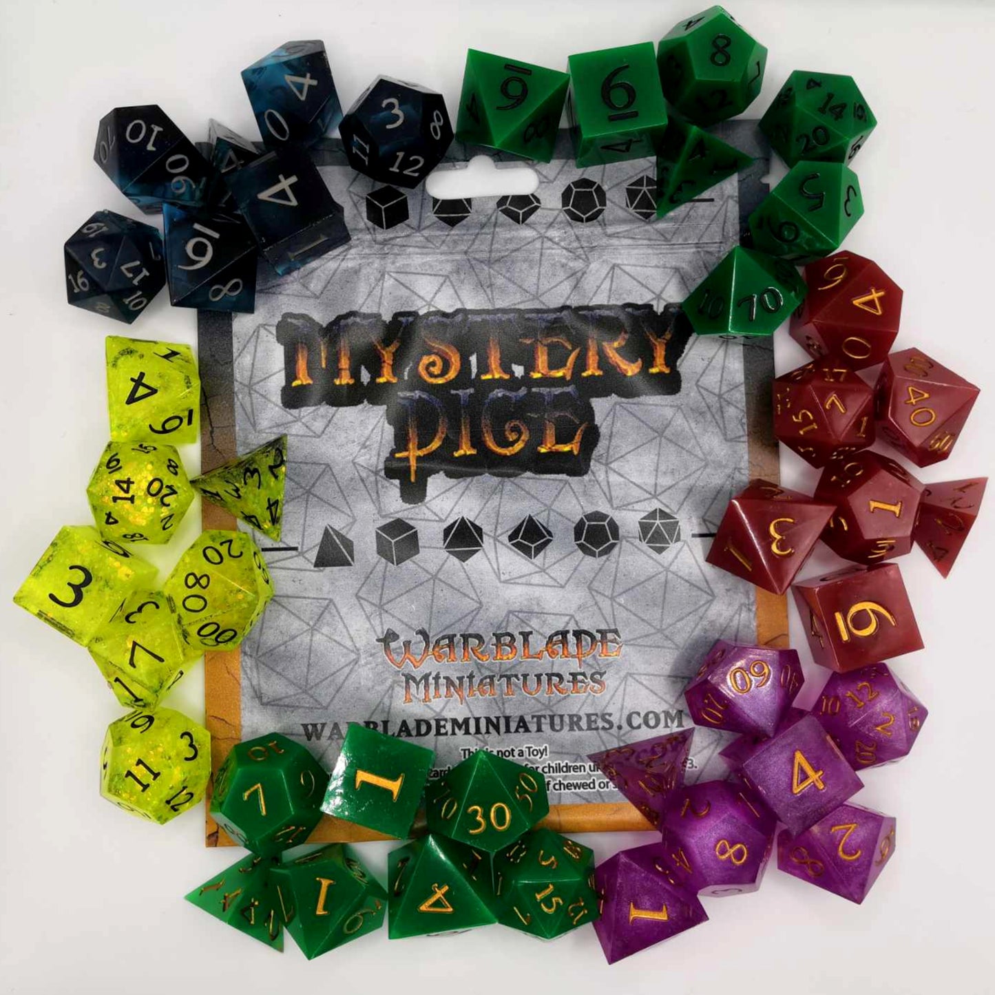 Sharp Edge Resin Mystery Dice Set | Hand Made