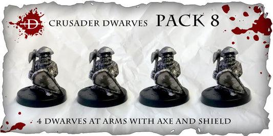 Crusader Dwarves - Dwarves at Arms with Axes & Shields