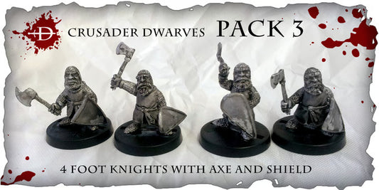 Crusader Dwarves - Foot Knights with Axes & Shields