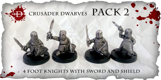 Crusader Dwarves - Foot Knights with Swords & Shields