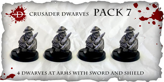 Crusader Dwarves - Dwarves at Arms with Swords & Shields